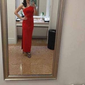 Red formal dress